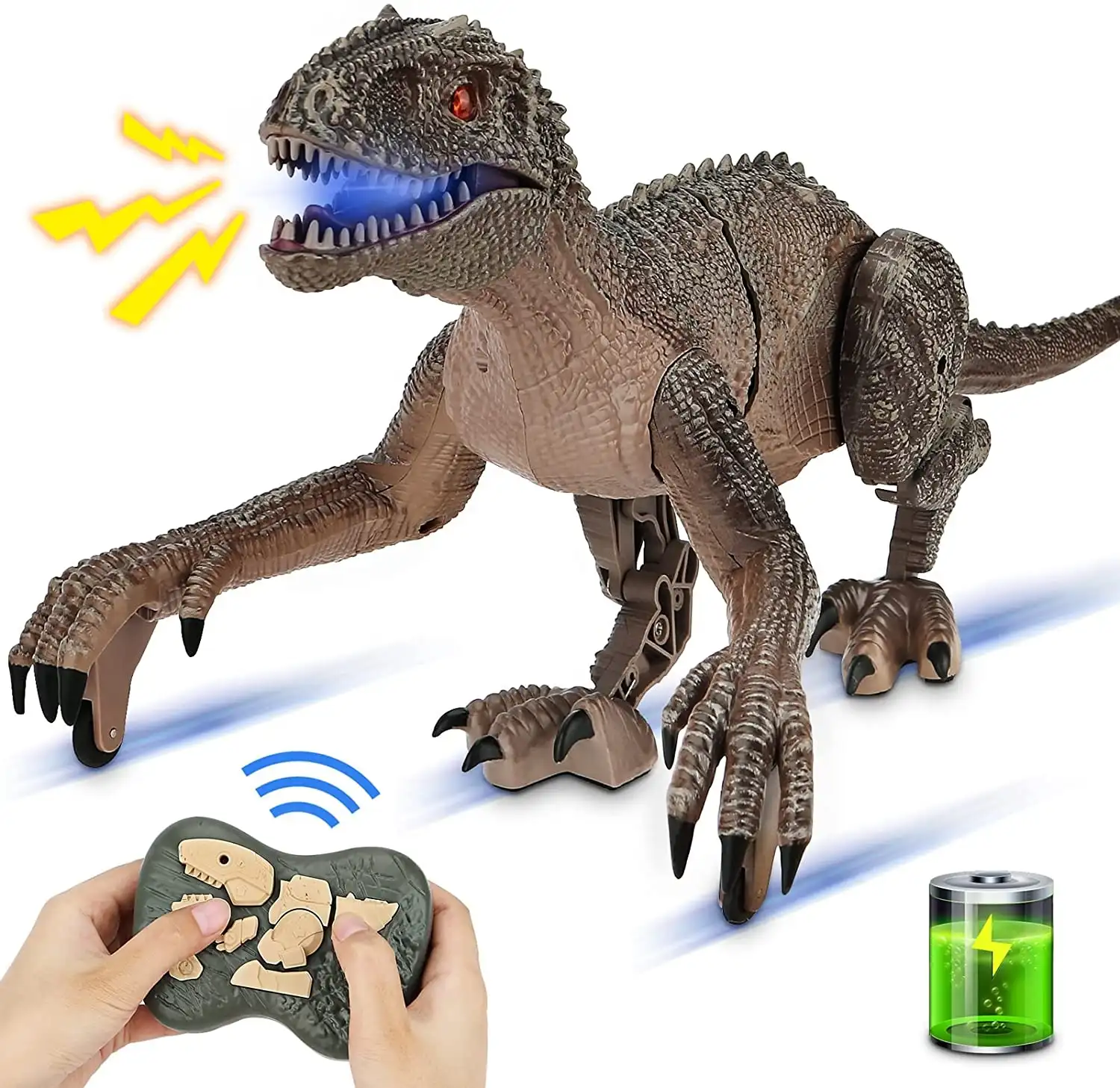 Amazon Горячая продажа динозавр RC игрушки имитация ходьба качели с дистанционным управлением Динозавр для детей