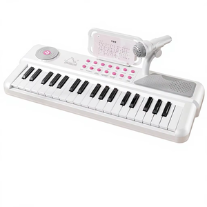 Instrumento Musical Electrónico, Piano Divertido de 37 Teclas, Teclado Eléctrico con Micrófono, Juguete para Niña de 6 Años en Oferta - Product Image 3