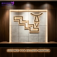 Enseigne 3D personnalisée en acrylique avec éclairage frontal LED, lettres en acier inoxydable épaisses, enseigne murale pour bâtiment commercial extérieur, logo de bureau
