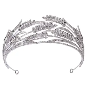 Wholesale Price New Design Fashion Rhinestone Crystal Wheat Bride Crown Hairband Tiaras Wedding Crown Hair Accessories