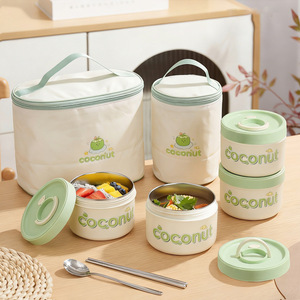 304 Stainless Steel Insulated Lunch Box with Thickened Sealed Soup Bowl and Bento <strong>Container</strong> - Product Image 4