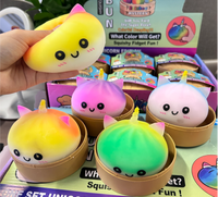 Jouets Squishy de Décompression en PU, Simulation de Boulettes, à Presser, à Rebond Lent, avec Expressions, Grandes Boulettes, Boîte Mystère, Jouet Bonbon