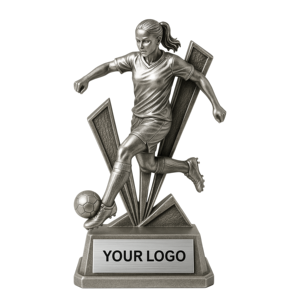 ถ้วยรางวัลฟุตบอลหญิง WeiVista ทำจากเรซิ่นสั่งทำพิเศษ รูปนักฟุตบอลหญิง พร้อมสลักโลโก้ ของขวัญสำหรับรางวัลสโมสร - Product Image 3