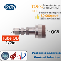Raccord de plomberie à raccord rapide haute pression femelle à ferrule forgée Swagelok Type 316SS 50 mm pour applications chimiques, pétrolières et gazières