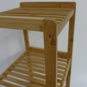 Étagère de rangement simple multi-niveaux pour cuisine, étagère de rangement pour salle de bain, articles ménagers en bambou et bois massif, étagère à chaussures, étagère à fleurs - Product Image 2