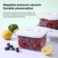 Ensemble de contenants alimentaires sous vide QH-FG-Z, boîtes de conservation alimentaire en plastique hermétiques, bocaux carrés pour la cuisine, taille : 850 ml, 1300 ml, 1800 ml