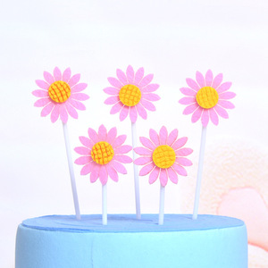Decoración para Pastel de Cumpleaños de Bebé Niño o Niña con Diseño de Girasol, Suministros para Fiestas, Adorno para Postres, 5 Piezas - Product Image 2