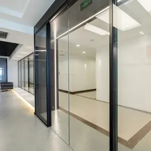 नई आधुनिक डिजाइन मंजिल वसंत के साथ कांच के दरवाजे एल्यूमीनियम मुख्य धुरी प्रवेश द्वार प्रविष्टि
