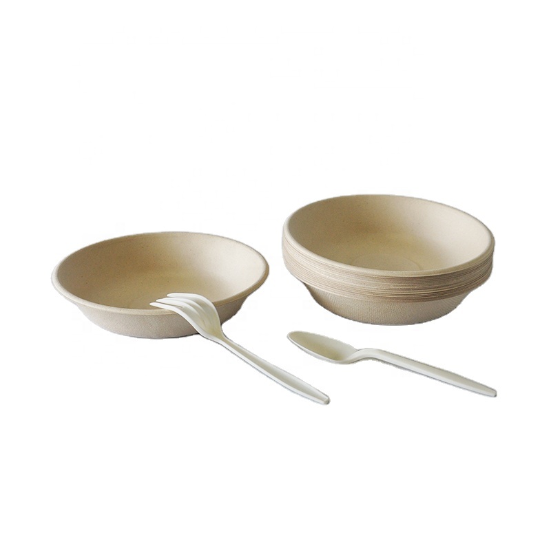 Biodegradable Sugarcane Bagasse Disposable Biodegradable Paper Plate Soup Bowl