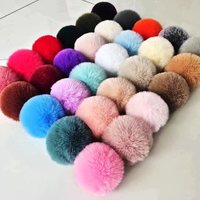 Vente en gros de pompons en fausse fourrure pour animaux de compagnie pompons en fausse fourrure pour animaux de compagnie chaussures en tissu chapeaux d'hiver 8CM 10cm pompons en fourrure