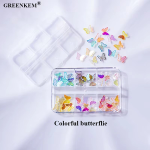 6 rejillas resina <span class=keywords><strong>uñas</strong></span> mariposa accesorios dibujos animados osos de peluche diamantes de fondo plano mezcla acrílico colorido <span class=keywords><strong>uñas</strong></span> encantos para <span class=keywords><strong>uñas</strong></span> - Product Image 4