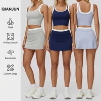 Yoga set van 2 delen, dames yoga kleding, fitness rok en bh set, hoogwaardige sportkleding, plus size yoga set