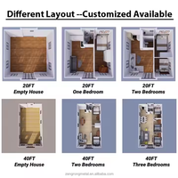Maison en conteneur extensible mobile de 40 pieds 20 pieds 30 pieds 2 3 4 chambres à coucher Petite maison pliante Maisons en conteneur préfabriquées Prix