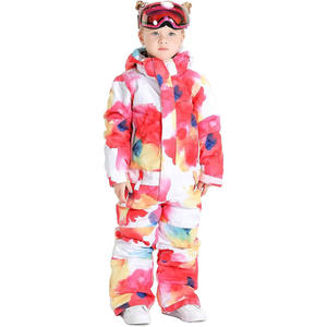 Traje de nieve impermeable de invierno para niños a prueba de viento térmico nieve deportes esquí babero para actividades al aire libre - Product Image 1