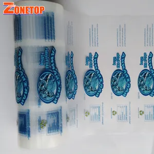 Rotolo di Film plastico laminato PE LDPE stampato personalizzato di Design gratuito per bustina d'acqua 500ml