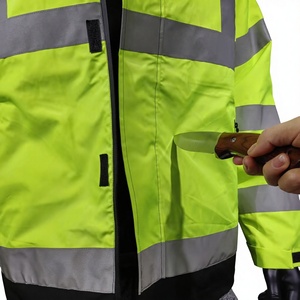 Veste anti-coupure en nylon et PE avec HPPE, bande réfléchissante et résistante à l'eau, modèle Deyan 002, coupe ample fluorescente - Product Image 2