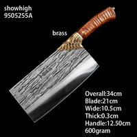 Ensemble de couteaux de cuisine en acier inoxydable forgé chinois, 4 pièces, pour couper les os et la viande, cadeau de cuisine, couteau de chef, couteau utilitaire, 9505255