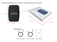 Caja Android para Auto FCL Cross-border GT4S con USB CarPlay y Adaptador Inalámbrico CarPlay para Teléfonos Apple y Android, Transmisión de Video