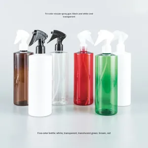 Pulverizador de bomba de ratón pequeño japonés de hombro plano de 500ml botella dispensadora de cosméticos de plástico PET de niebla fina con embalaje Brother - Product Image 1