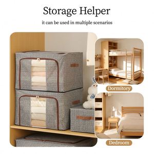 Oxford Fabric Foldable Clothes Organizer Wardrobe Storage Box for Living Room Home Dormitory - Product Image 4
