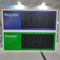 Precio de gas digital de 24 pulgadas, señal LED, crédito en efectivo, precio de gas, señalización LED con control remoto