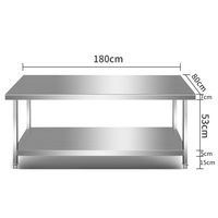 Table de travail de cuisine en acier inoxydable personnalisable, nouvelle table de travail pour hôtel et restaurant, équipement de cuisine, préparation et service des aliments
