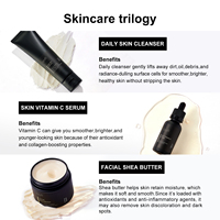 Coffret Cadeau Coréen 3 Pièces Soin Visage Hydratant Éclaircissant Marque Blanche au Beurre de Karité pour Hommes Traitement Anti-Acné Peaux Grasses