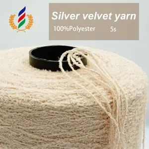 Knitting Yarn Soft Velvet Fleece For Crochet Thread Bead Thread 100%polyester Hand Knitting For Hoodie Glitter Yarn