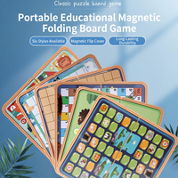 Ensemble de jeux de société éducatifs pliables pour enfants, personnalisable et tout-en-un, avec emballage en boîte colorée
