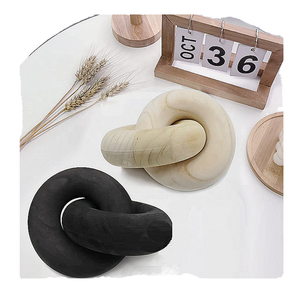 Trang Trí Nội Thất 2-Liên Kết Trang Trí Bằng Gỗ Trang Trí Vòng Trang Trí Nội Thất Thủ Công Khắc Gỗ Knot Tùy Chỉnh Hình Dạng Bàn Trang Trí Nội Thất - Product Image 4