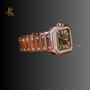 Montre en diamant Moissanite sophistiquée pour femmes avec des matériaux de qualité supérieure et une beauté intemporelle avec un attrait et une brillance de luxe - Product Image 4