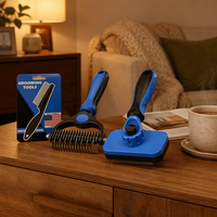 Nouveauté : Brosse autonettoyante 3-en-1 et ensemble de peignes double face anti-poils pour chats et chiens