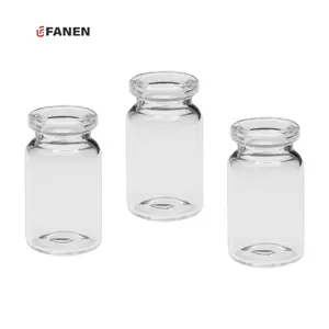 Frasco tubular de vidro para cromatografia Fanen Lab, frasco de 6ml para armazenamento de mídia, frasco de borosilicato para cabeça