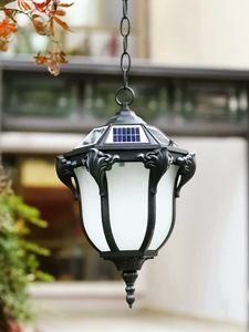 Lustre solaire LED en aluminium pour jardin extérieur, villa, couloir, gazebo, treillis de vigne, entrée de cour, style européen - Product Image 4