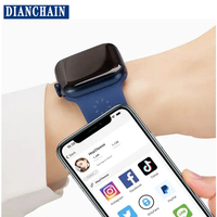 Puces NFC dans les deux bandes Logo personnalisé Haute fréquence Passive 13,56 MHz ISO 14443A FPC Dia 10*0,52 mm pour bracelet Apple Watch