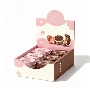 Berry & Mika Pastry Display Box Self-Erecting Paperboard Packaging Four-Color Printed Retail Merchandising Tray - Product Image 1