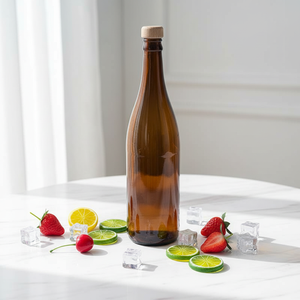 Vente en gros d'usine, bouteille en verre transparente <span class=keywords><strong>de</strong></span> 650 ml pour vin, tequila, brandy, avec étiquettes personnalisées - Product Image 1