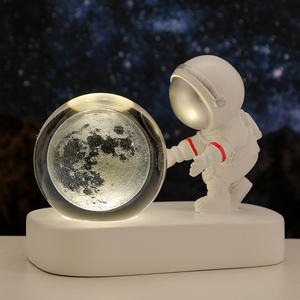 Lampe de base en résine gravée au laser 3d pissenlit Jupiter terre <span class=keywords><strong>lune</strong></span> boule de cristal veilleuse de Noël anniversaire cadeau personnalisé bricolage - Product Image 6