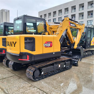 Mini-excavatrice sur chenilles SANY SY55U d'occasion, prix bas, livraison gratuite, nouveau modèle, hydraulique, agricole - Product Image 5