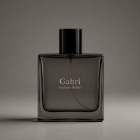 Botol Parfum Hitam Label Pribadi OEM Kustom 50ml Dengan Kotak Botol Parfum 100ml Botol Parfum Mewah Dengan Kemasan Kotak