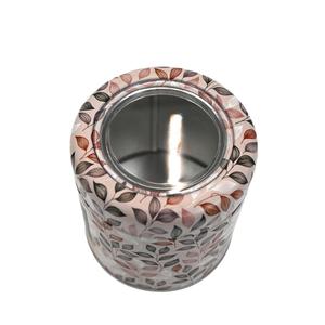 Round Tinplate Can <b>Clear</b> Window Lid Airtight Tea Coffee Spice Dry Food Storage Metal Packaging Tin Jar - Product Image 5