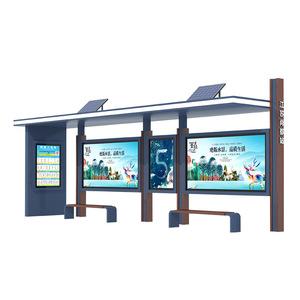 Abri de bus intelligent avec panneau solaire et écran LED rétroéclairé pour affichage d'informations publiques - Product Image 1