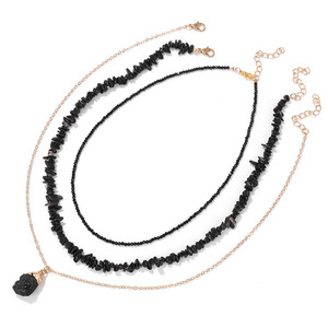 Collana di Perline in Cristallo Naturale Grezzo per Donne, Gioiello Vintage Retrò Multistrato - Product Image 5