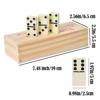 Jeux de société classiques en bois personnalisés, boîte en bois double six, dominos pour l'éducation des enfants