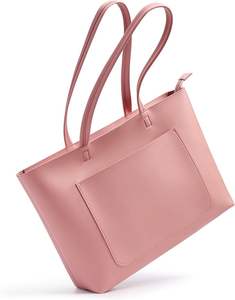 Sac fourre-tout pour femme en cuir PU, élégant, grand sac à bandoulière avec fermeture éclair et poche, sac de travail portable imperméable pour ordinateur portable, pour le shopping - Product Image 5