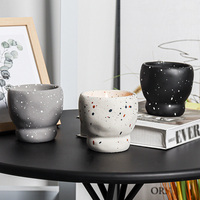 Style nordique ciment aromathérapie bougie tasse décoration de la maison artisanat bougie conteneur autres bougeoirs lanternes et pot