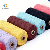 Gulungan Tali Katun Warna-Warni Grosir, Tali Katun Kepang Lembut, Aksesoris Jahit Pakaian untuk Tali Serut Baju