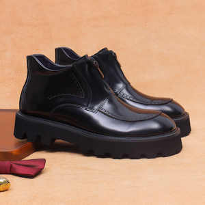 Nouvelles Bottes Classiques de Designer pour Hommes en Cuir Véritable Automne-Hiver DSYX 2026 Confortables, Imperméables et Respirantes pour Soirées - Product Image 1