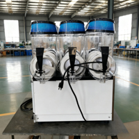 Distributeur de boissons glacées YINSHUO abordable, machine à slush commerciale pour usage domestique et professionnel, 36L avec 3 réservoirs