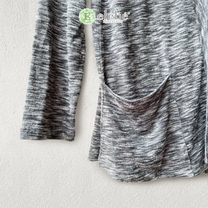 Cárdigan informal Elebe para mujer estilo coreano de talla grande de manga larga de algodón transpirable de punto frontal de talla grande suéteres de mujer - Product Image 5